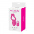 Vibratore per coppia in silicone rosa ricaricabile con USB con telecomando 13,6 x 4,5 cm. - 4