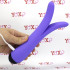 Vibratore in silicone color glicine a forma di V ricaricabile USB 20,9 x 3,5 cm. - 5