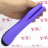 Vibratore in silicone color glicine a forma di V ricaricabile USB 20,9 x 3,5 cm. - 0