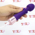 Massaggiatore vibratore in silicone viola ricaricabile USB 16,7 x 3,9 cm. - 0