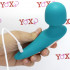 Massaggiatore impermeabile in silicone turchese ricaricabile USB 15,2 x 4,9 cm. - 5