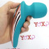 Massaggiatore impermeabile in silicone turchese ricaricabile USB 15,2 x 4,9 cm. - 2