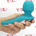Massaggiatore impermeabile in silicone turchese ricaricabile USB 15,2 x 4,9 cm. - 3