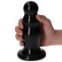 Fallo anale Made in Italy progressivo nero 15 x 6 cm. - 0