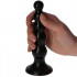 Fallo anale Made in Italy progressivo nero 14 x 3,5 cm. - 1