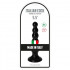 Fallo anale Made in Italy progressivo nero 14 x 3,5 cm. - 3
