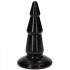 Cuneo anale Made in Italy progressivo nero con ventosa 12,5 x 3,2 cm. - 1