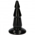 Cuneo anale Made in Italy progressivo nero con ventosa 12,5 x 3,2 cm. - 2