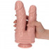 Fallo doppio Made in Italy color carne con ventosa 18,5 x 4 cm. (+2,5 cm.) - 0