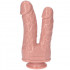 Fallo doppio Made in Italy color carne con ventosa 18,5 x 4 cm. (+2,5 cm.) - 1