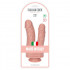 Fallo doppio Made in Italy color carne con ventosa 18,5 x 4 cm. (+2,5 cm.) - 5