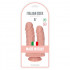 Fallo doppio Made in Italy color carne con ventosa 15,5 x 3,5 cm. (+2,5 cm.) - 3
