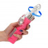 Vibratore Rabbit Rotante 22 x 3,2 cm. Rosa e Trasparente - 0