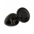 Cuneo Anale in Metallo con Gemma Nera 7 x 2,8 cm. Nero - 5