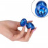 Cuneo Anale in Metallo con Gemma Blu 7 x 2,8 cm. Blu - 0