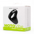 Anello rigido Apex vibrante in silicone nero ricaricabile USB 4,8 cm. - 4
