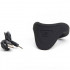 Anello rigido Apex vibrante in silicone nero ricaricabile USB 4,8 cm. - 5