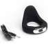 Anello rigido Apex vibrante in silicone nero ricaricabile USB 4,8 cm. - 6