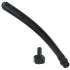 Soffione per lavaggio anale in silicone nero con attacco universale 25 x 2 cm. - 0