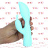 Pave Victoria - Vibratore Rabbit in Silicone 19 x 3,7 cm. Azzurro Acqua Ricaricabile con USB - 3