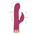 Vibratore rabbit Affair rotante in silicone rosa scuro ricaricabile USB 21,5 x 3,75 cm. - 3
