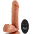 Vibratore realistico mulatto con ventosa e telecomando wireless 20,3 x 4,4 cm. - 0