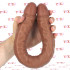 DR SKIN Fallo Doppio Realistico Morbido e Flessibile Mulatto 46 x 4 cm. - 1