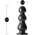 Cuneo anale gigante nero progressivo a 3 sezioni 24,5 x 8,8 cm. - 2