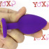 Cuneo Anale in Silicone Viola con Gemma a Forma di Cuore Oro 7 x 3,5 cm. - 0