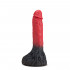 Lycan - Dildo di Licantropo con Aggancio Universale 26,6 x 5 cm. Rosso e Nero - 0