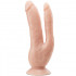 Fallo doppio ultra realistico color carne con ventosa 21,5 x 3,8 - 1,9 cm. - 0