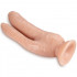 Fallo doppio ultra realistico color carne con ventosa 21,5 x 3,8 - 1,9 cm. - 2