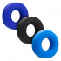 C-Ring 3-Pack - Set di 3 Anelli Fallici in Plus Silicone 5 cm. Blu Azzurro Nero - 1