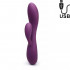 Bacall 2.0 - Vibratore Rabbit in Silicone 19,4 x 3,8 cm. Viola Ricaricabile - 0
