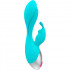 Miki - Vibratore Rabbit in Silicone 19,5 x 4 cm. Azzurro Ricaricabile - 3