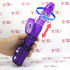 Omaggio Piston - Vibratore rabbit pulsante con perle rotanti viola 29 x 3,8 cm. - 0