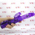 Piston - Vibratore rabbit pulsante con perle rotanti viola 29 x 3,8 cm. - 1