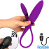 Doppio Ovulo Vibrante in Silicone con Telecomandato Wireless Ricaricabile USB 53 x 2,4 cm. Viola - 0