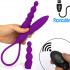 Doppio Ovulo Vibrante in Silicone con Telecomandato Wireless Ricaricabile USB 61,5 x 3,4 cm. Viola - 0