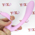 Vibratore doppio in silicone per Punto G e clitoride ricaricabile USB 18 x 3,2 cm rosa - 2