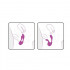 Adrien Lastic COUPLE SECRET - Vibratore Doppio in Silicone 9,3 x 3,6 e 6 x 2,7 cm. Ricaricabile USB Fucsia - 1