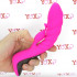 Vibratore Rabbit in Silicone con Oscillazione Ricaricabile USB 20,7 x 4 cm. Rosa Fluo - 2