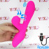 Vibratore Rabbit in Silicone con Risucchio e Pulsazione Ricaricabile USB 21 x 4,1 cm. Rosa - 0