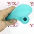 Vibratore Rabbit in Silicone con Risucchio e Pulsazione Ricaricabile USB 21 x 4,1 cm. Azzurro Acqua - 5