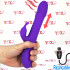 ROMAX - Vibratore Rabbit Riscaldante con Spinta in Silicone 24,45 x 4 cm. Ricaricabile USB Viola - 0