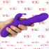 ROMAX - Vibratore Rabbit Riscaldante con Spinta in Silicone 24,45 x 4 cm. Ricaricabile USB Viola - 2