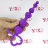 Catena Anale in Silicone da 6 Bulbi a Forma di Cuore 18 x 3,1 cm. Fucsia - 1