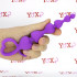 Catena Anale in Silicone da 6 Bulbi a Forma di Cuore 18 x 3,1 cm. Fucsia - 0