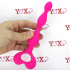 Catena anale da 3 bulbi in silicone 17 x 3 cm. rosa fluo - 3