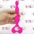 Catena anale da 3 bulbi in silicone 17 x 3 cm. rosa fluo - 0